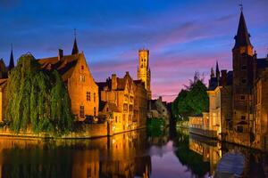 berühmt Aussicht von Brügge, Belgien foto