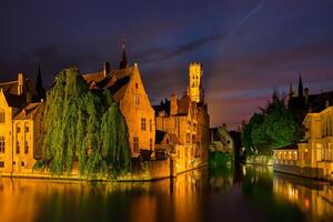 berühmt Aussicht von Brügge, Belgien foto