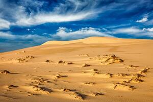 Wüste Sand Dünen auf Sonnenaufgang foto