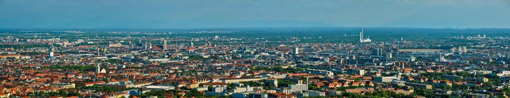 Antenne Panorama von München. München, Bayern, Deutschland foto