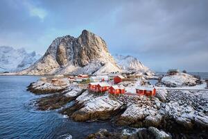 hamnoy Angeln Dorf auf Lofoten Inseln, Norwegen foto