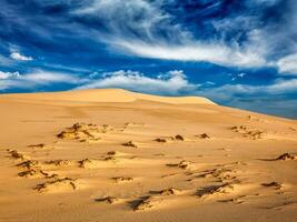 Wüste Sand Dünen auf Sonnenaufgang foto