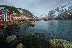 Nusfjord Angeln Dorf im Norwegen foto
