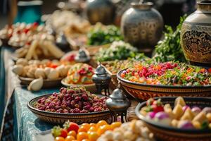 ai generiert Ramadan Essen foto