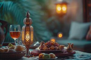 ai generiert Konzept zum islamisch Feier Tag Ramadan kareem foto