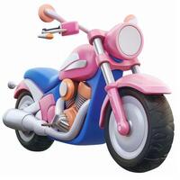 ai generiert beschwingt Karikatur Motorrad Illustration zum Kinder foto