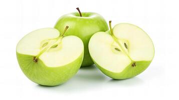 ai generiert Apfel Obst isoliert auf Weiß Hintergrund foto