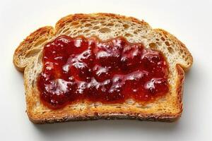 ai generiert Toast mit Früchte Marmelade auf Küche Tabelle Fachmann Werbung Essen Fotografie foto