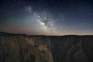 schwarz Schlucht milchig Weg foto