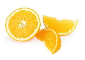 Orangenfrucht auf Weiß foto