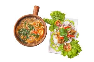 frisch und köstlich Vegetarier Reis und Gemüse Salat foto