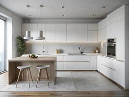 ai generiert Küche Stil minimalistisch foto