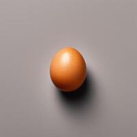 ai generiert einer braun Hähnchen Ei isoliert auf Weiß Hintergrund foto