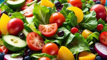 ai generiert köstlich griechisch Salat foto