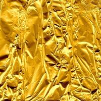 zerknittert Gold Papier Textur foto