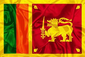 Flagge von Srilanka realistisch Design foto