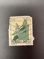 erkunden Tierkreis Symbole auf Briefmarken ein philatelistisch Reise foto