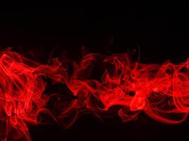 rot Rauch auf schwarz Hintergrund, Feuer Design foto