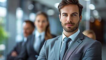 ai generiert Geschäft Büro Hintergrund foto