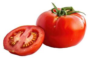 ai generiert reif rot Tomate auf ein transparent Hintergrund foto