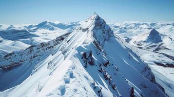 ai generiert Alaska Wildnis schneebedeckt Berg Angebot Natur Landschaft Hintergrund zum heiter Hintergründe foto