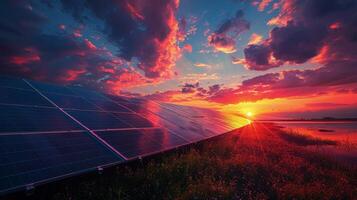 ai generiert Sonne Rahmen hinter ein Solar- Panel foto