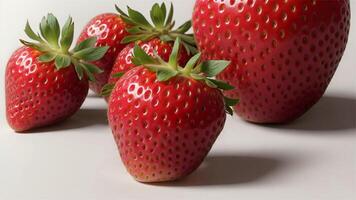 ai generiert Erdbeere Obst frech Foto realistisch 3d