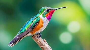 ai generiert Kolibri bunt im das wild Natur. foto