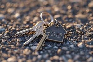 ai generiert Haus Schlüssel symbolisieren Zuhause Eigentum foto