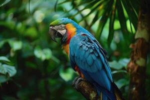 ai generiert amazonisch üppig Regen Wald Dschungel. speichern das Planet Konzept. foto