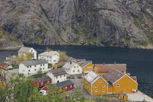 Angeln Dorf im Norwegen foto