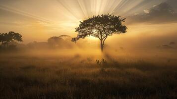 ai generiert Afrika Landschaft Einzelheiten foto