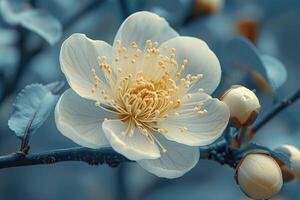 ai generiert schön Natur Frühling mit Blumen Fachmann Fotografie foto