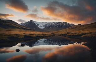 ai generiert atemberaubend Ansichten von Island foto