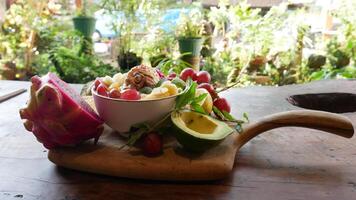 Obst Salat Foto von Bild Hintergrund