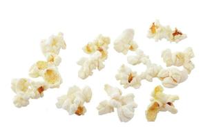 Popcorn isoliert auf weißem Hintergrund foto