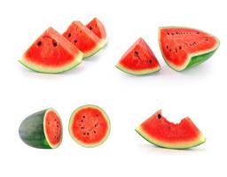 Wassermelone lokalisiert auf weißem Hintergrund foto