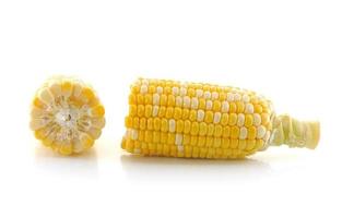 Mais auf einem weißen Hintergrund foto