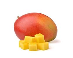 Mango isoliert auf weißem Hintergrund foto