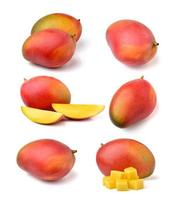 Mango isoliert auf weißem Hintergrund foto