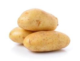 Kartoffel auf weißem Hintergrund