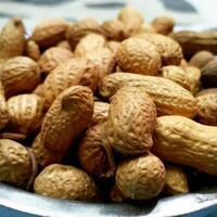 Erdnüsse im ein Hülse. organisch roh Erdnuß foto