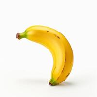 ai generiert Banane mit klar Weiß Hintergrund foto