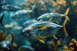 ai generiert feiern Welt Thunfisch Tag mit Fotos. foto