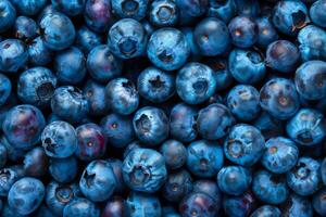 ai generiert Licht Blaubeere Obst Hintergrund oben Aussicht Frische von saftig zum Dekoration Smoothie Essen Speisekarte foto