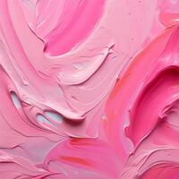 ai generiert abstrakt Rosa Hintergrund von Öl Farbe Schlaganfälle foto