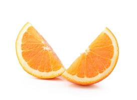 Orangenscheibe isoliert auf weißem Hintergrund foto