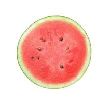 Hälfte der Wassermelone isoliert auf weiß foto