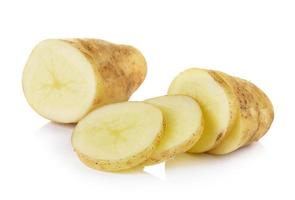 Kartoffel auf weißem Hintergrund