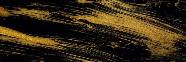 golden Kurven auf Schwarz, elegant Netz Banner Design. foto